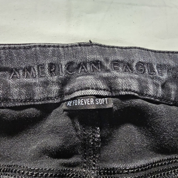 Like New American Eagle Outfitters Dark Charcoal jeggings size 8 X-Short - Picture 3 of 7